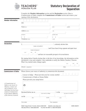 18 Printable Statutory Declaration Form Templates - Fillable Samples in ...