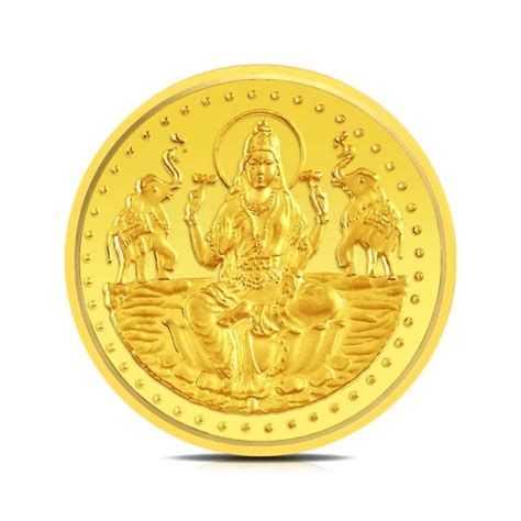 Buy Shree Laxmi 1 Gram Gold Coin At Best Price | Dishis Designer Jewellery