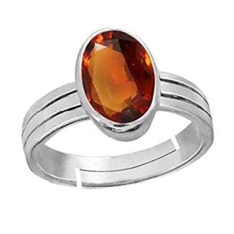 Shubh Mangal Gems 6 Ratti Natural Garnet Gemstone Ring,925 Sterling ...