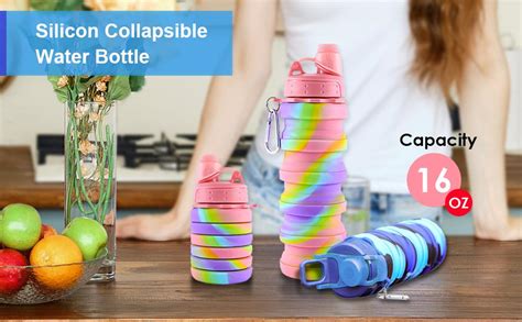 DIVHUK Silicone Folding bottle Expandable and Foldable Light Weight ...