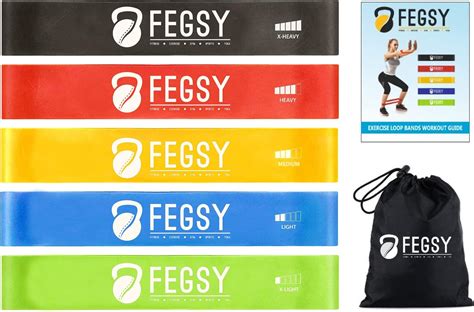 FEGSY Resistance Loop Exercise Bands for Squats, HIPS, Legs, Butt ...