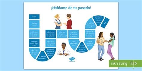 Tell Me About You Preterit Tense Board Game Spanish