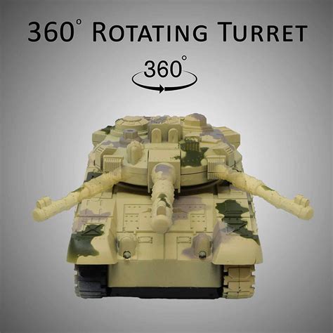 Remote Control Army Battle Tank-Rotating Turret with Light & Sound for ...