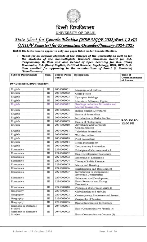 2024-10-29-NEP-Generci Elective -24-Sem - fnYyh fo’ofo|ky; UNIVERSITY ...