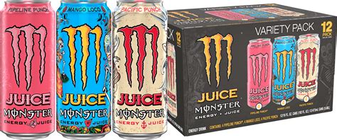(12 Cans) Juice Monster VP, Mango Loco, Pipeline Punch, Pacific Punch ...