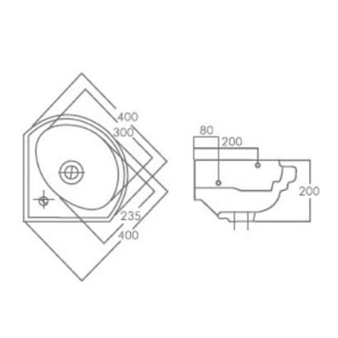 Johnson Ruby Corner 405x405x200 Wash Basin White | mykit | Buy online ...