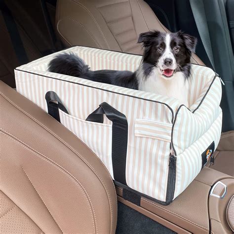 Gearking Hundekonsole Autositz für kleine Hunde, Mittelkonsole Hundesitz mit Sicherheitsgurten ...