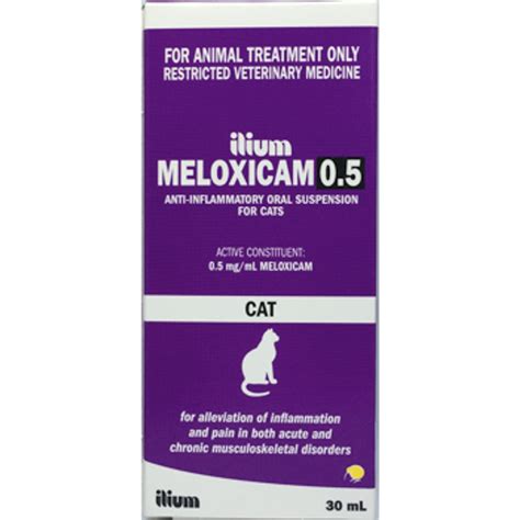 Meloxicam Ilium Cat Oral 0.5mg (30ml Bottle) Prescription Required ...