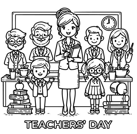 Teachers' Day coloring pages - ColoringLib