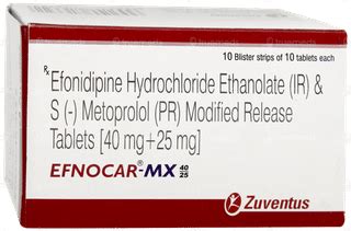 Efnocar Mx Tablet 10 - Uses, Side Effects, Dosage, Price | Truemeds