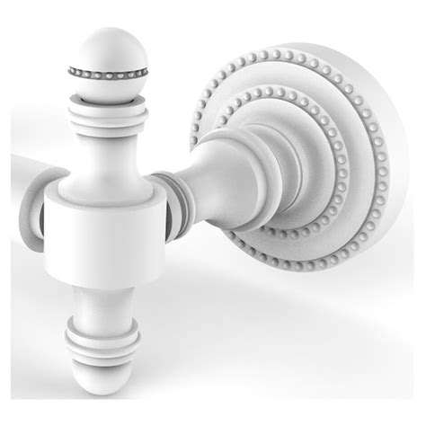 Allied Brass Retro Dot Matte White Wall Mount Double Post Toilet Paper ...
