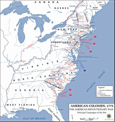 Revolutionary War Map Printable