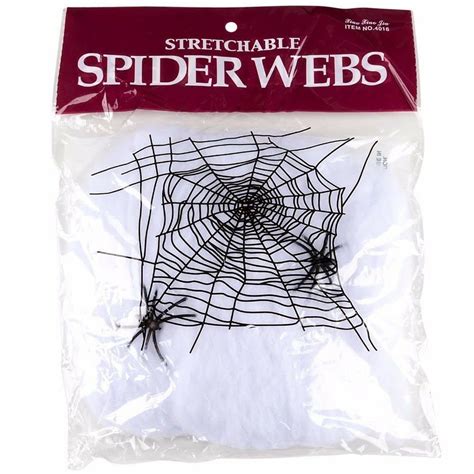 partysanthe streachable spiders web with 2 fake spiders/stretchable ...