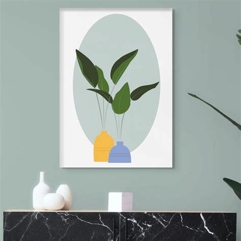 Tranquil Green Plant Vase Art Canvas Wall Painting – Nestroots
