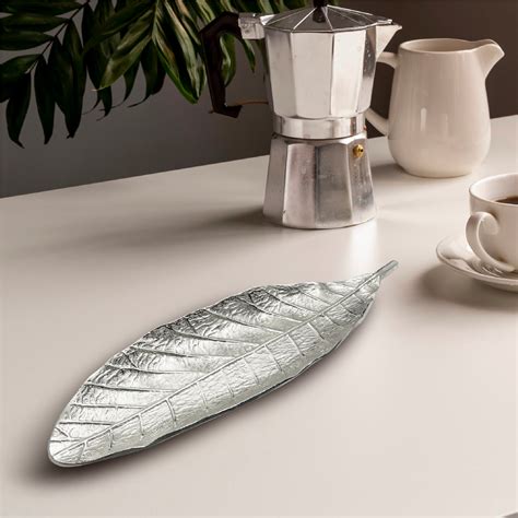 GOLDEN & SILVER LONG LEAF TRAY Z1821 – Home n Earth