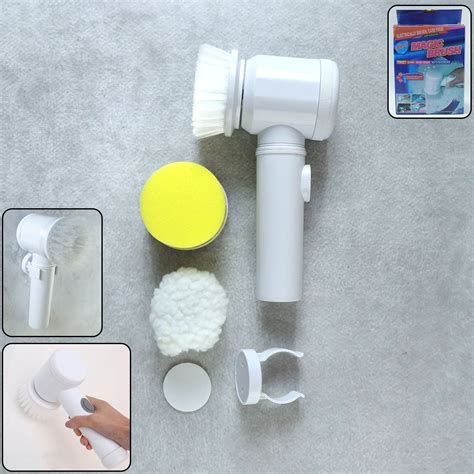 B Grade 5 in 1 Electric Cleaning Spin Brush with Multiple Replaceable ...