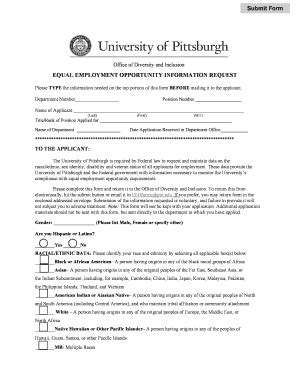 Fillable Online EEO Data Form Original version 2.3 Fax Email Print ...