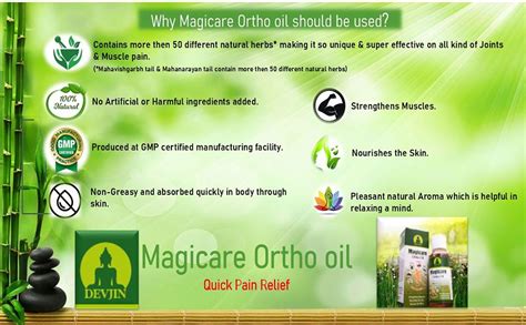 MAGICARE Ayurvedic Ortho Oil - 50ml x 3 | Well Balanced Blend of Nature ...