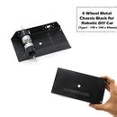 4 Wheel Metal Chassis Black for Robotic DIY Car