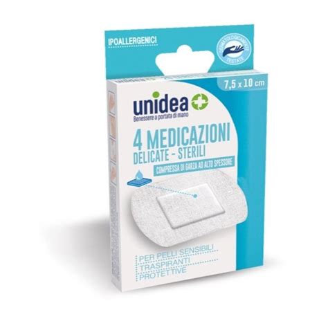 4 Delicate Sterile Dressings unidea 7,5x10cm-Farmacia Loreto