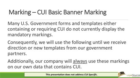 PPT - Marking & Protecting Controlled Unclassified Information (CUI ...