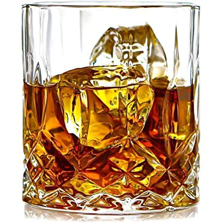 Syanka Premium Old Fashioned Crystal Whiskey Scotch Glass Set 6 ...
