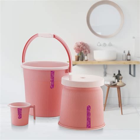 Nabhya Combo of 3 pcs Bathroom Accessories Set Plastic Bathroom Set ...