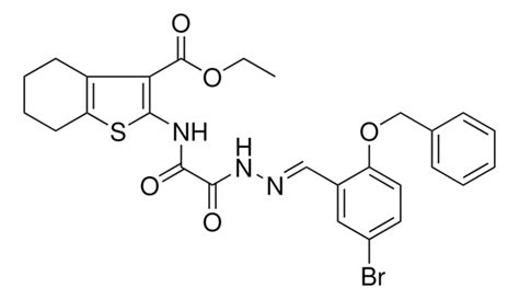 ETHYL 2-{[{(2E)-2-[2-(BENZYLOXY)-5-BROMOBENZYLIDENE]HYDRAZINO}(OXO ...