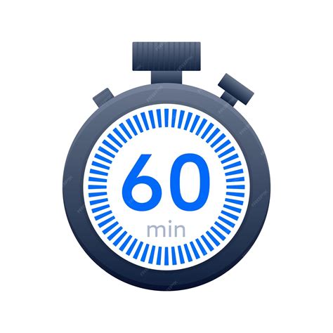 Premium Vector | 60 min timer and Stopwatch icons Countdown symbol ...
