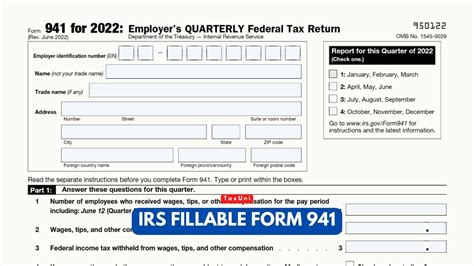 Image result for Form 941 Printable Form