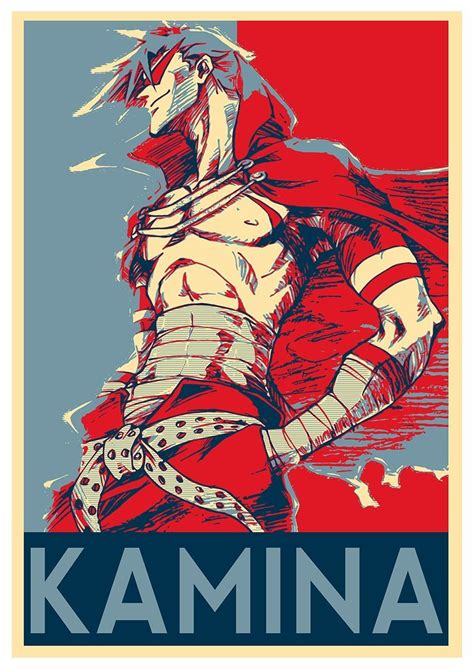 Wall Art Gurren Lagann Propaganda Kamina Poster Print Size A3 (30cm x ...
