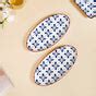 Blue Flower Oval Serving Platters Set Of 2 9 Inch Online - Premium ...
