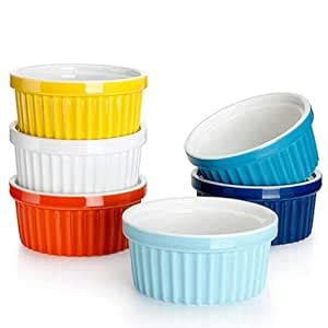 Buy Sweese 502.002 Porcelain Souffle Dishes, Ramekins - 4 Ounce for ...