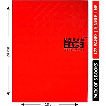 Urban Edge Short Notebook 156 pages - Single Line (Pack of 6) : Amazon ...