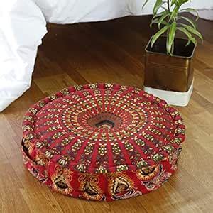 Handicraft-Palace Cotton Mandala Printed Round Chair Pad Room Living ...