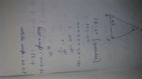 The ratio between a base angle and the vertical angle of an isosceles ...