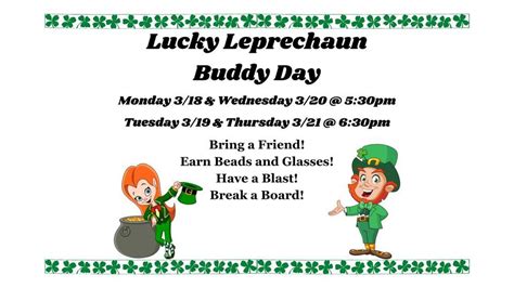Lucky Leprechaun Buddy Day (Monday 3/18), 780 S Plaza Dr, Mendota ...