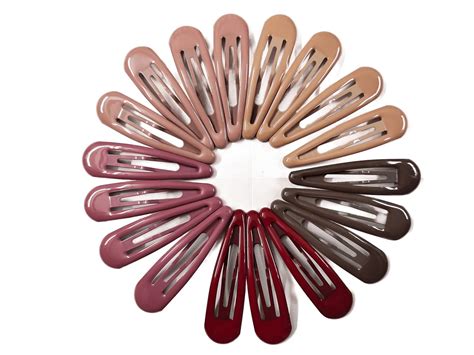 Soika Tic-Tac Hair Clips Gloss Pastel Nude For Girls & Women 10Pc ...