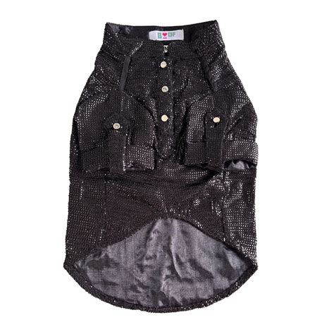 BLACK SEQUINS KURTA FOR DOGS AND CATS