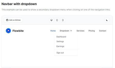Simple Navbar React 的图像结果