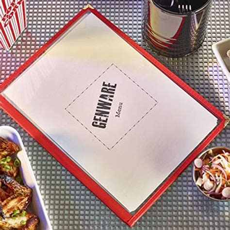 Buy Genware 1 Page A4 Red American Style Menu Holder - Single - Menu ...