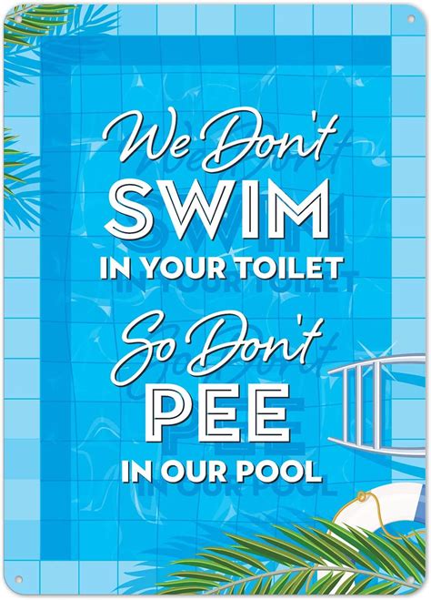 Sigo Signs We Don't Swim in Toilet Don't Pee in Our India | Ubuy