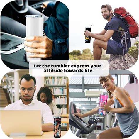 Buy Merryjoy 20oz Sublimation Tumblers 8 Pack Straight Skinny ...