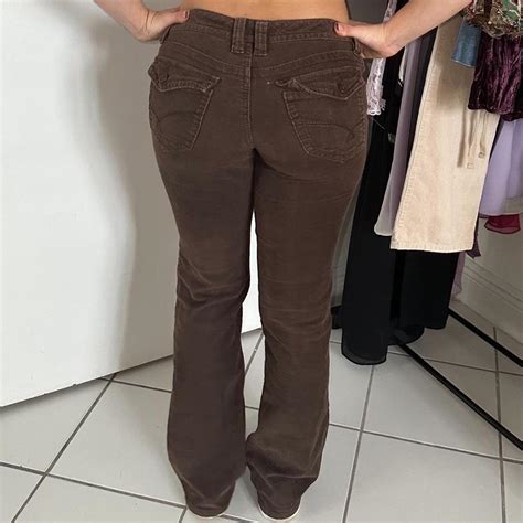 🍫Corduroy chocolate brown pants🍫 -Size 5, boot cut... - Depop