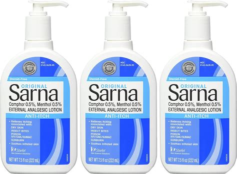Sarna Anti-Itch Lotion Original 7.5 Fl Oz - Pack of 3 | Relieve Itching ...