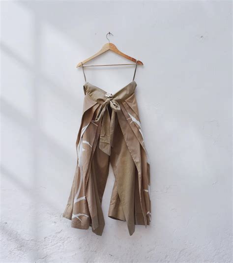 Buy Designer Sand pleated pants | Khara Kapas