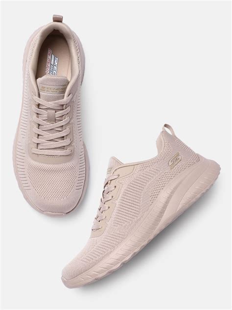 Skechers Women Nude-Coloured BOBS SQUAD CHAOS - FACE OFF Sneakers ...