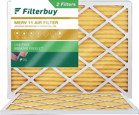 Filterbuy 20x23x1 MERV 11 Pleated HVAC AC Furnace Air Filters (2-Pack ...