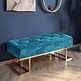 ObalTure Metal Entryway Bench For Bedroom Modern Ottoman End Of Bed ...