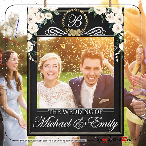 SPEEDYORDERS Personalized Wedding Photo Booth Frame - India | Ubuy